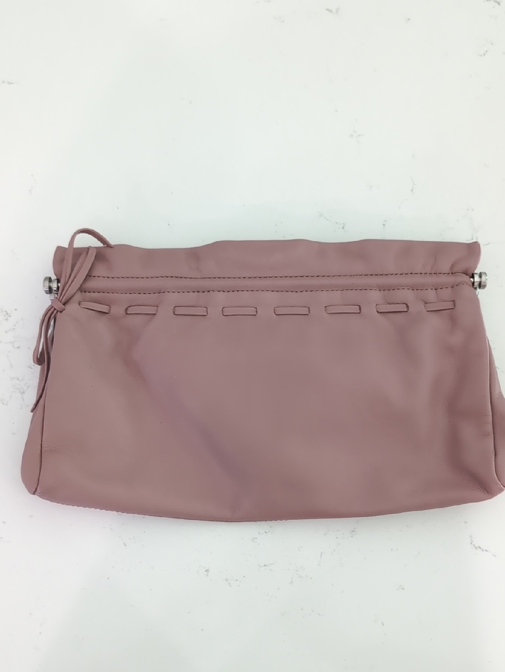 Women’s Soft Pink Leather Clutch Bag Ann Taylor